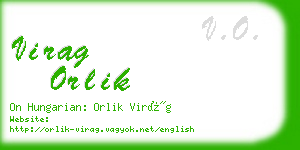 virag orlik business card